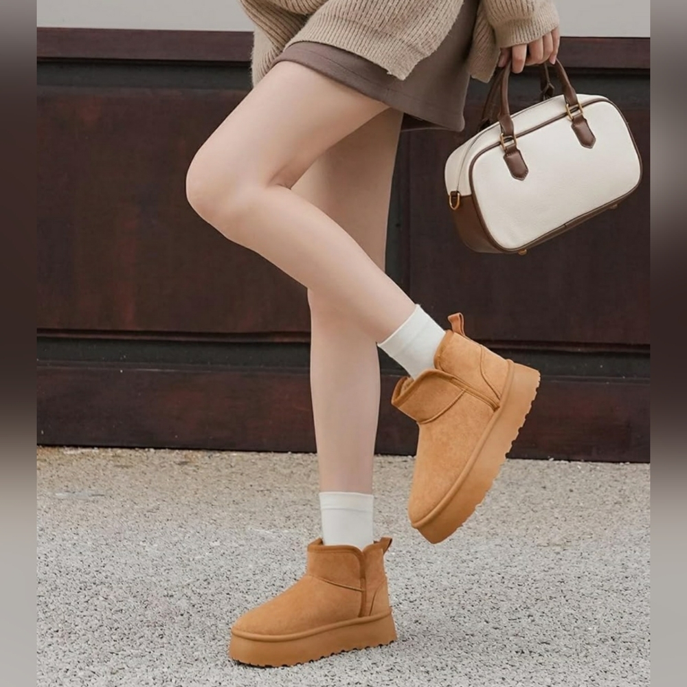 Camel NEW Platform Ankle Boots - 39